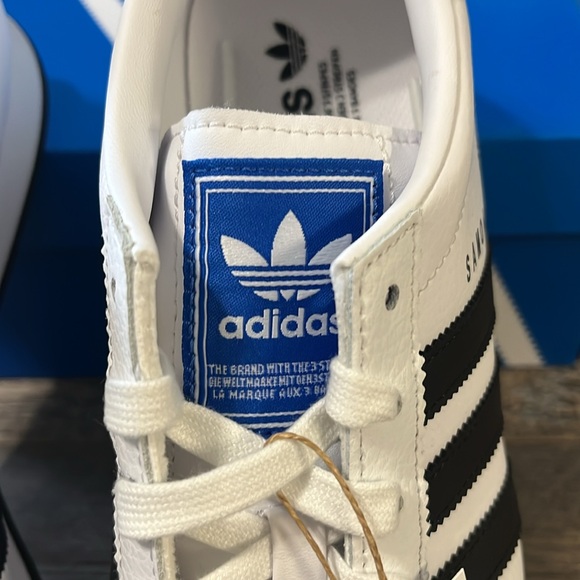 NWT Adidas Originals SAMOA Men's Shoes - White/Black Stripes - 675033 - Picture 11 of 12